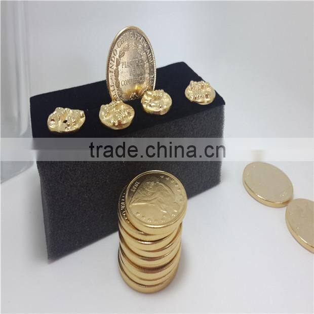 Custom american antique metal coins 24k real gold coins