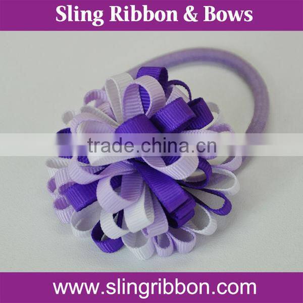 Handmade Polyester Ribbon Hair Band With Printed Pattern
