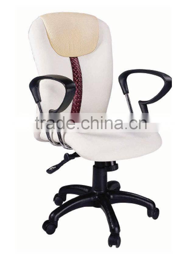 White color Racing office chair racing seat with special armrest and nylon base