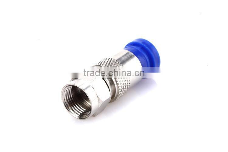 Brass / Alloy Zinc pcb mount right anlge 75 ohm f type female connector