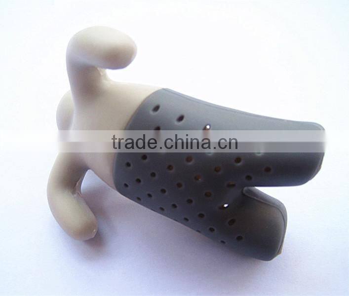 2015 NEW BPA free FDA approved food grade Mr.Tea man wholesale tea infuser silicone tea infuser gift