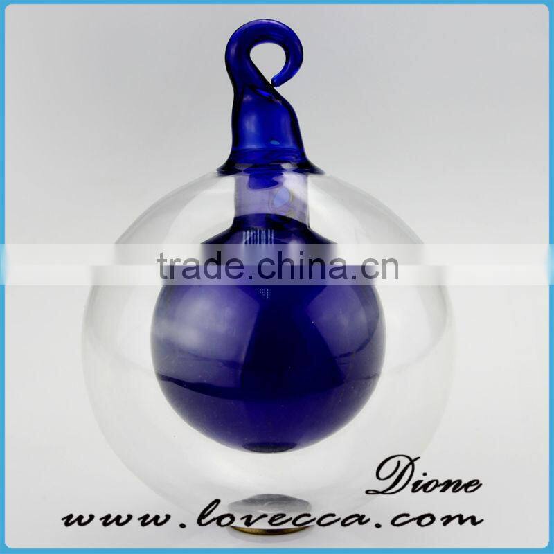 Glass Christmas decor, xmas Glass Ball With Aluminum Cap