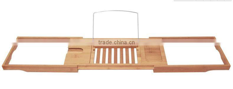 BH018 Deluxe Bamboo Bath Caddy for Bathroom
