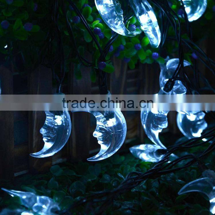20ft 30 LED Moon String Solar Led Light or Outdoor, Gardens, Homes, Wedding, Christmas Party