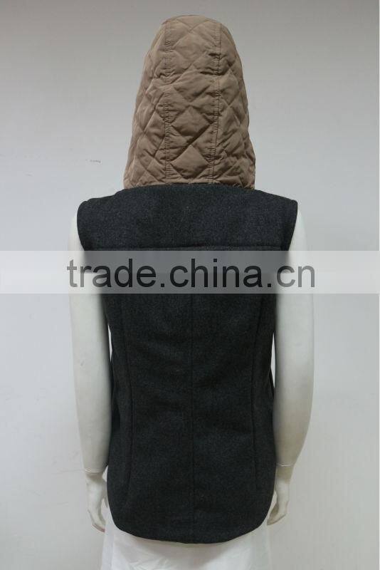 Lady's Fashion Down Vest Jacket OEM Service Women Winter Outdoor Vest