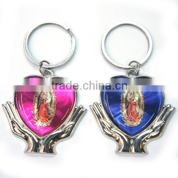new design hands shape keychains with single sticker