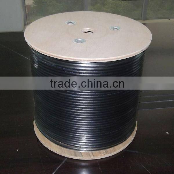 Premium Solid bare copper 24 awg HDPE jacket UTP CAT5e Lan Network cable 305m- Black