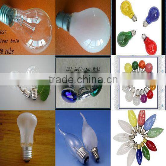 E27 B22 40W 60W 75W 100W incandescent clear frosted bulb