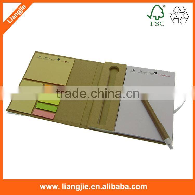 Eco kraft paper Arrow sticky note pad in Recycled Case