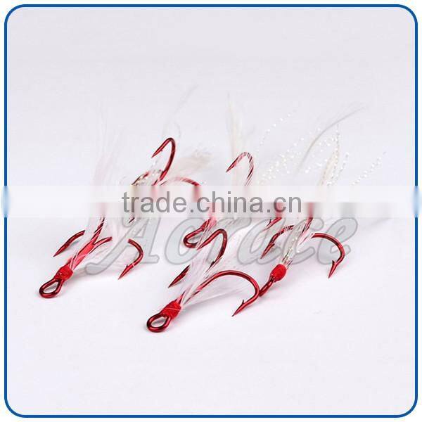 Factory direct wholesale custom red high carbon steel fishing hooks