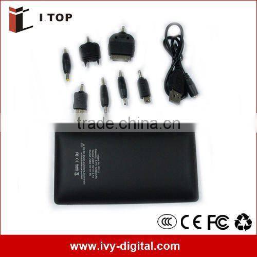 High quality 12000mAh mobile phone power bank with fc ce rohs