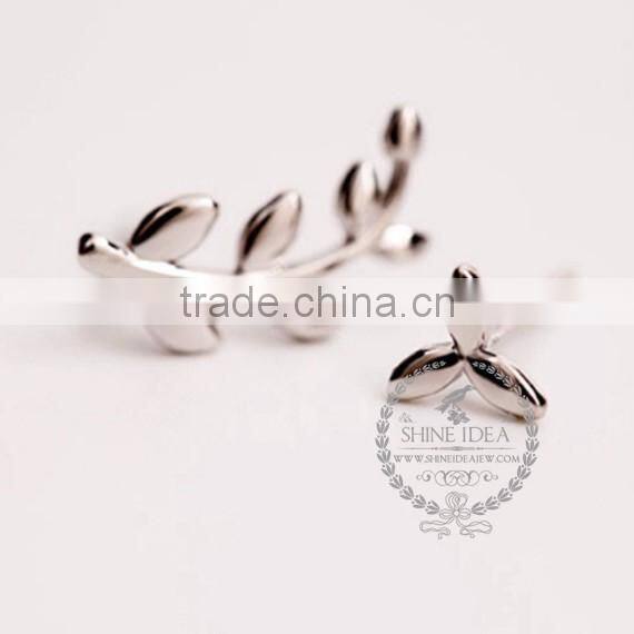 925 sterling solid silver leaf branch earring stud fashion women earring DIY jewelry 6730605
