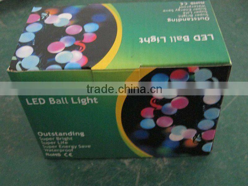 2015 hot sale for christmas 10m 100 bulb string light IP68 simple controller RGB holiday light color change or flash