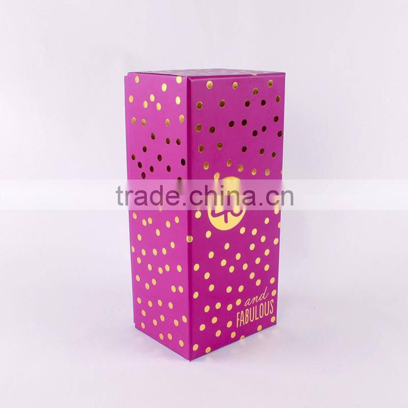 Promotional custom gift packaging box hot foil paper boxes