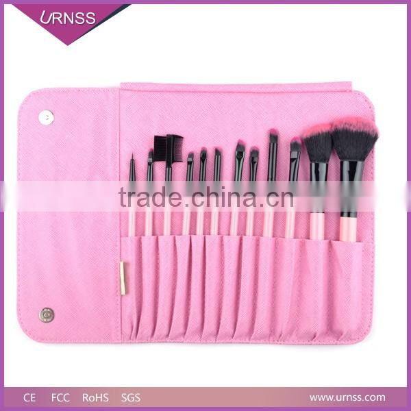 12pcs High Quality Best Price Pink Cosmetic Makeup Brushes Set