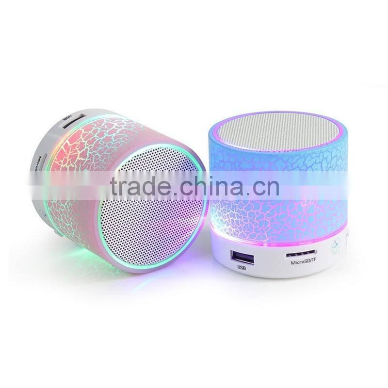2017 Christmas Gifts Bluetooth Speaker Wireless with LED Light Mic SD TF Card Slot For Apple Iphone Samsung Galaxy S7 Xiaomi