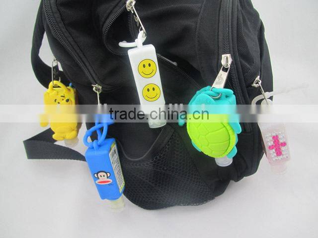 Colorful hand sanitizer holder silicon bottle holder hot promotion item 2017