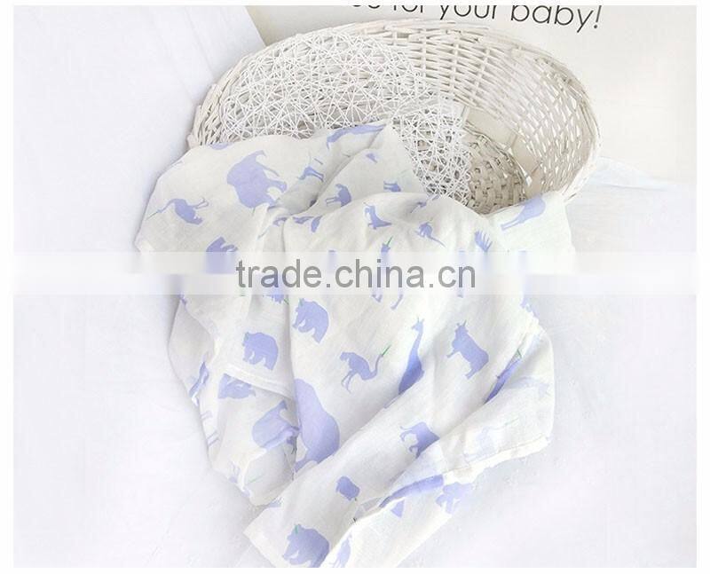 2017 Newest baby cotton blanket/baby muslin swaddle blanket