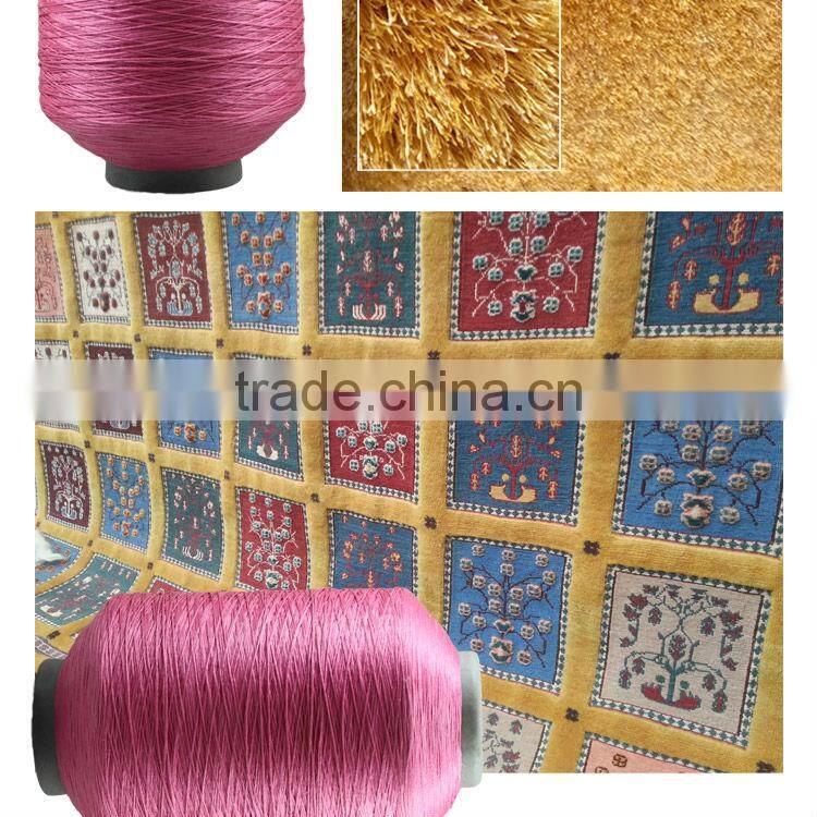 polyestser shaggy carpet yarn , colored carpet yarn