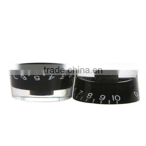 Set of 4 Speed Knobs Volume Tone Control Buttons For Guitar Parts Black