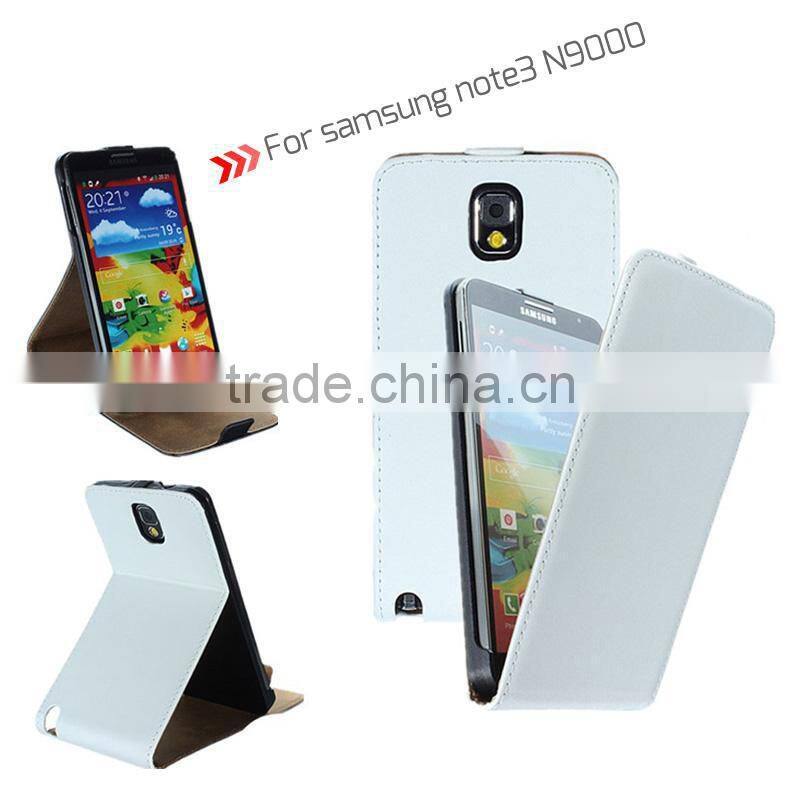 leather flip mobile phone case For samsung galaxy note3 N9000 PU with stand