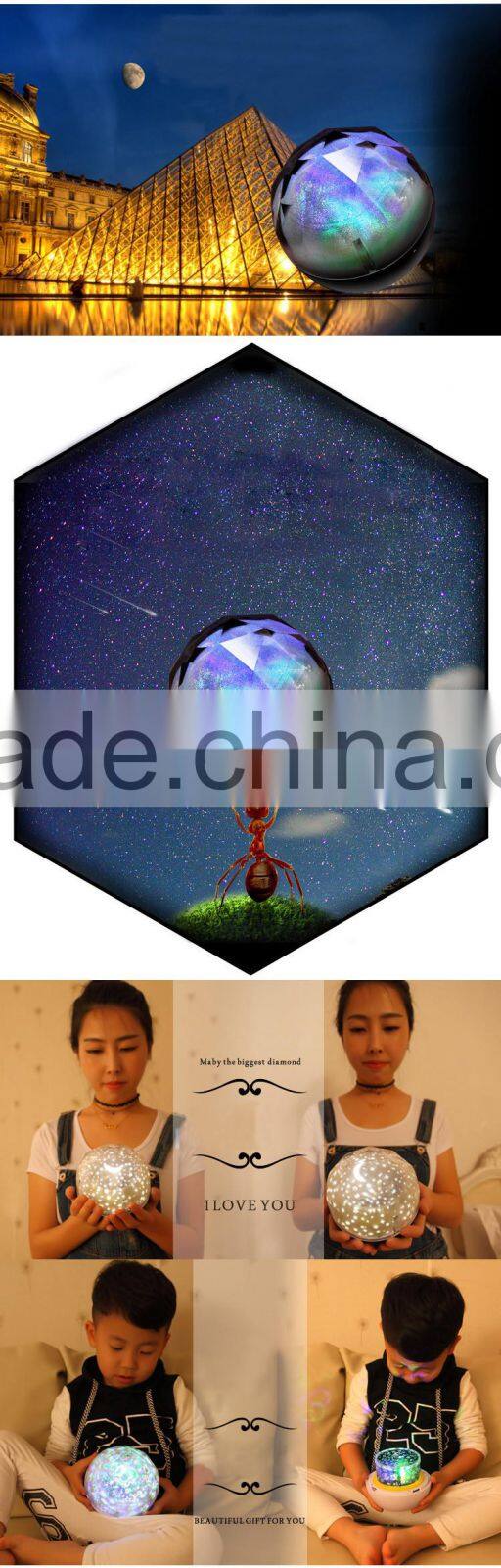 Rotatable Color Changing Led Night Light Lamp Aurora Star Projection Lights Lighting