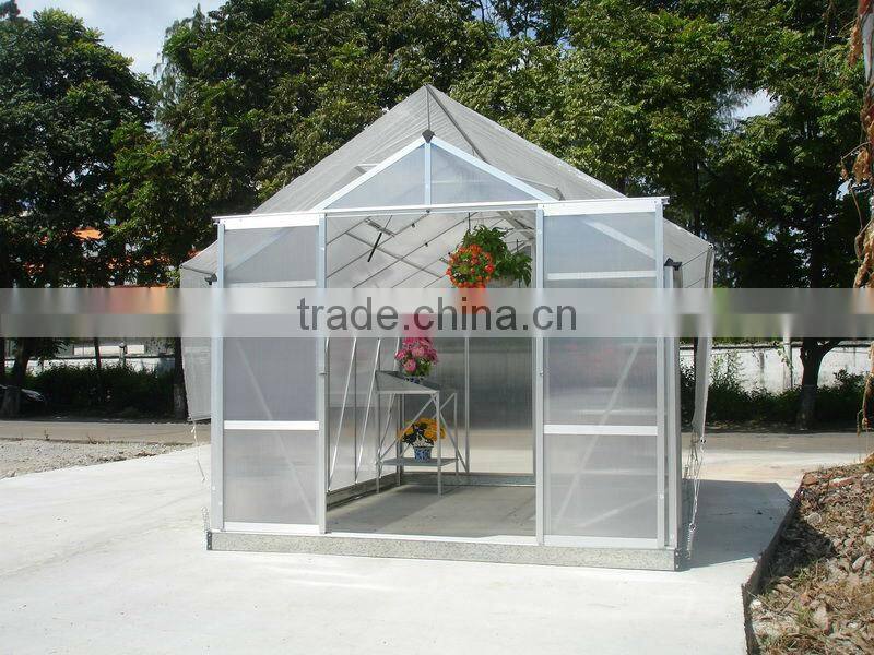 latest 6mm polycarbonate sheet aluminium greenhouse HX66125-5