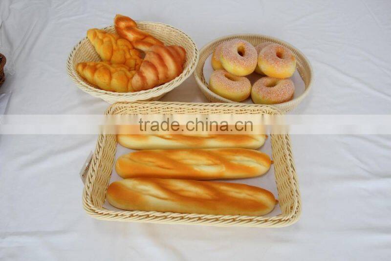 Food safe grade woven bread tray rattan basket