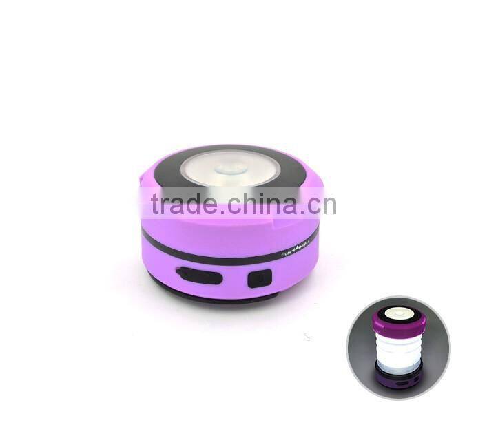 plastic camping light handcrank camping light 1W LED Mini Telescopic Camping Lantern/Flashlight