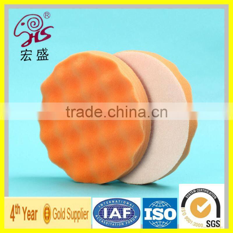 2016 new product Deep Red Sponge Buffing Pad nylon tape Foam Pad high quality