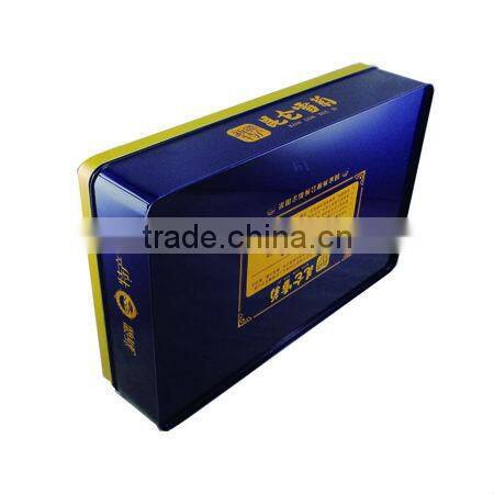 large rectangular set tea tin box