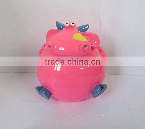Cute cow decorative coin bank
