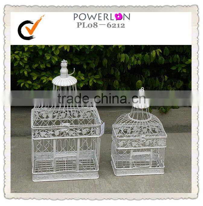 shabby chic iron bird cage candle holder