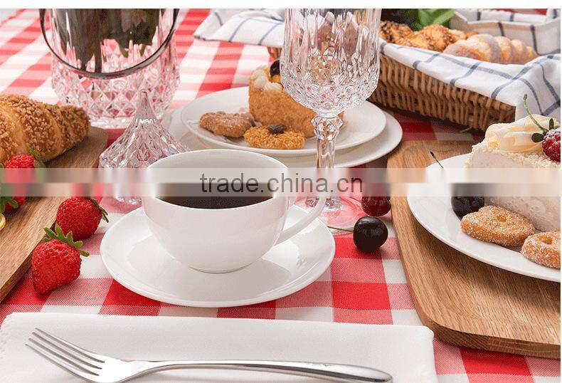 Haonai high quality hot sale bone china colored cup and saucer