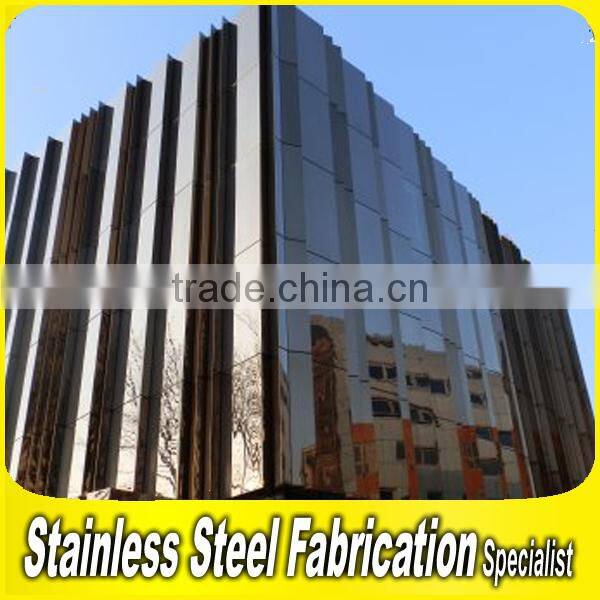 PVD Color Coating Stainless Steel Sheet Exterior Metal Wall Covering