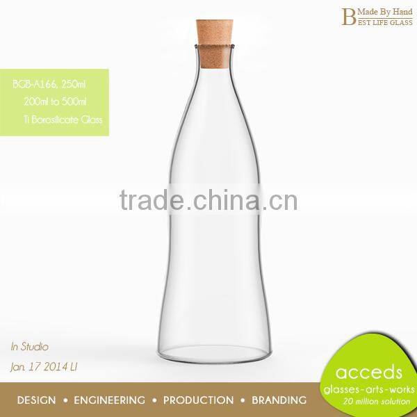 Custom Heat Resistant Clear 250ml Milk Bottle