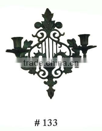 Metal Candle Stand Shiny Aluminum