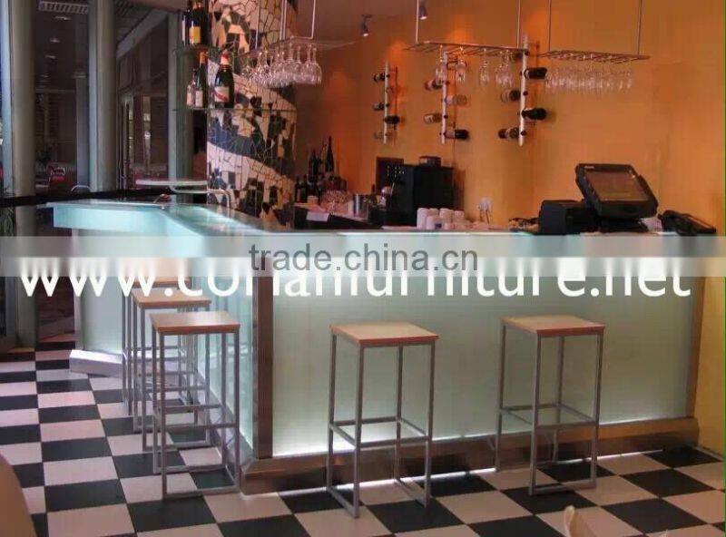 Modern Wooden Glass Night Club Cafe Home Restaurant Salon Bar Counter Design
