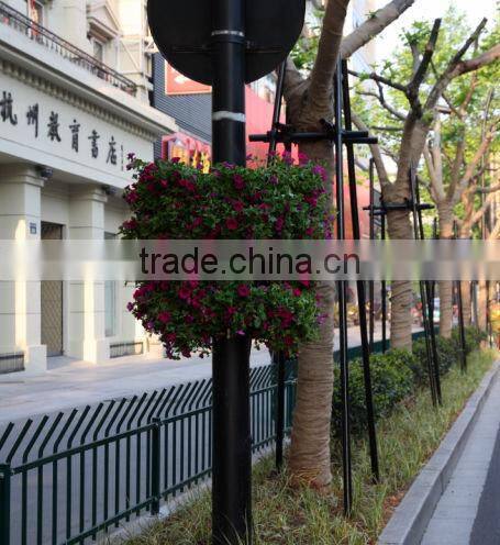 Decorative lamp post grow pots hydroponics round planter