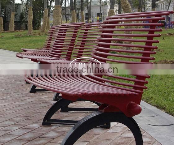 Steel Metal modern commercial seating benches