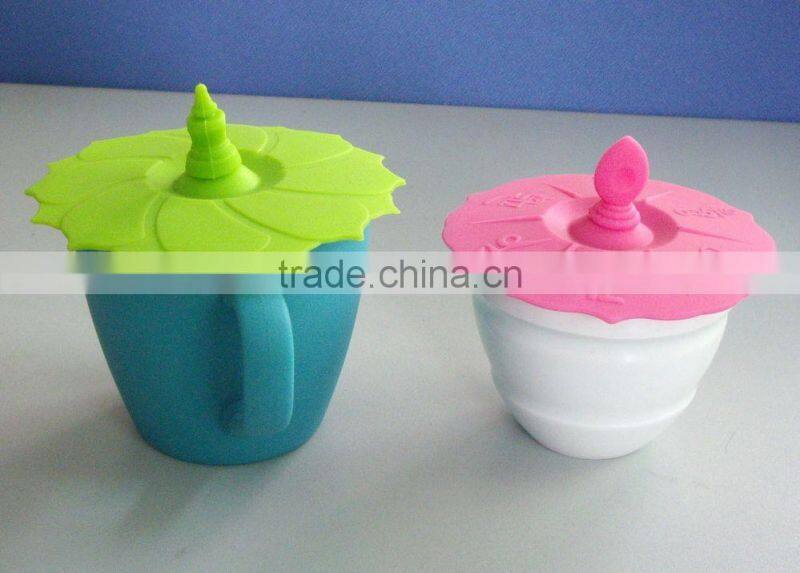 Funny " big-headed" babies shape of silicone suction cup lid