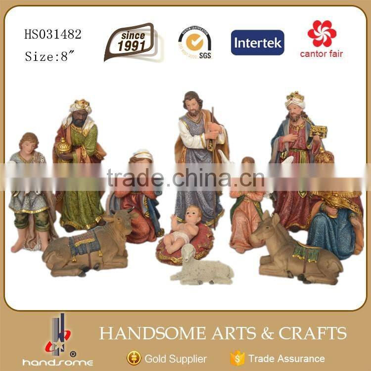 8 Inch High Quality Christian Jesus Christ Nativity Set