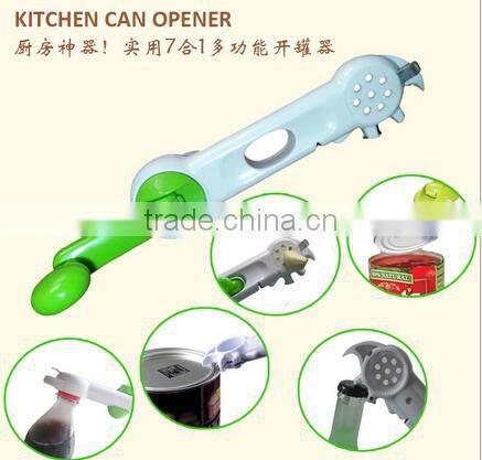 Multi-Function 7 in 1 Kitchen Tools Bottle Can Jar Opener /Cute Bottle Opener