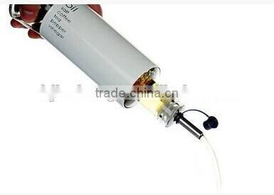 red spraying plastic cylinder glass big bottom oil bottle