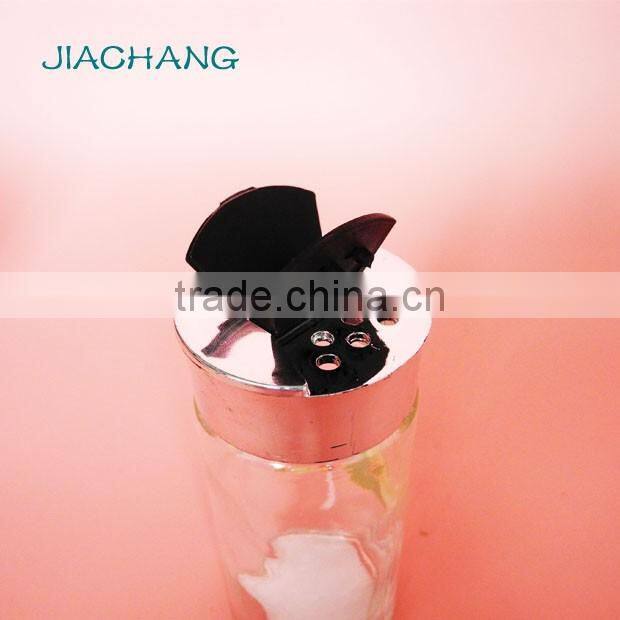 80ml glass salt and pepper sugar packaging bottle with butterfly lid