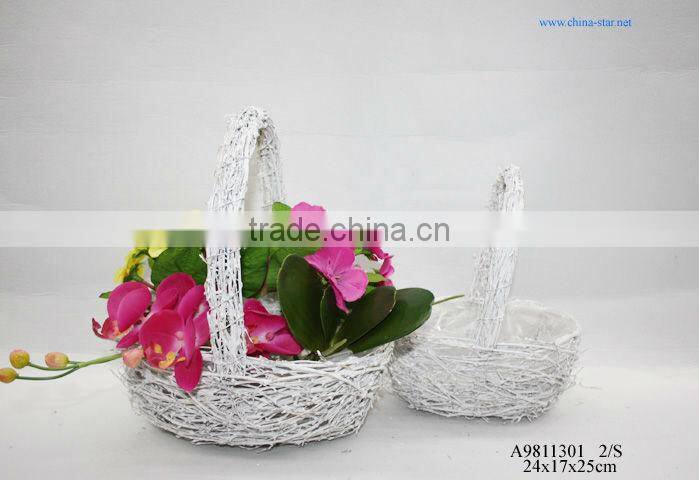 bamboo flower arranging basket