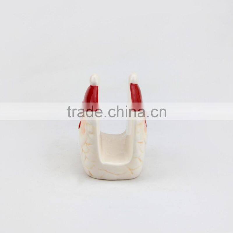 Ceramic Santa Claus Head Napkin Holder,Christmas Santa Claus Head Napkin Holder