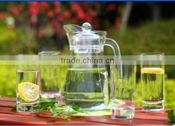 Newest glass set glass pitcher and water cups glass tableware