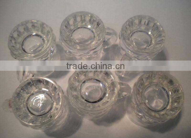 Vintage set of 6 shot glasses with handle