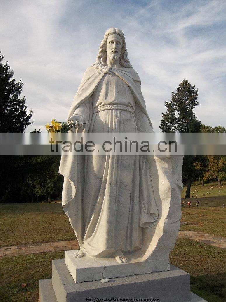 modern garden outdoor marble carving 3 feet jesus statue